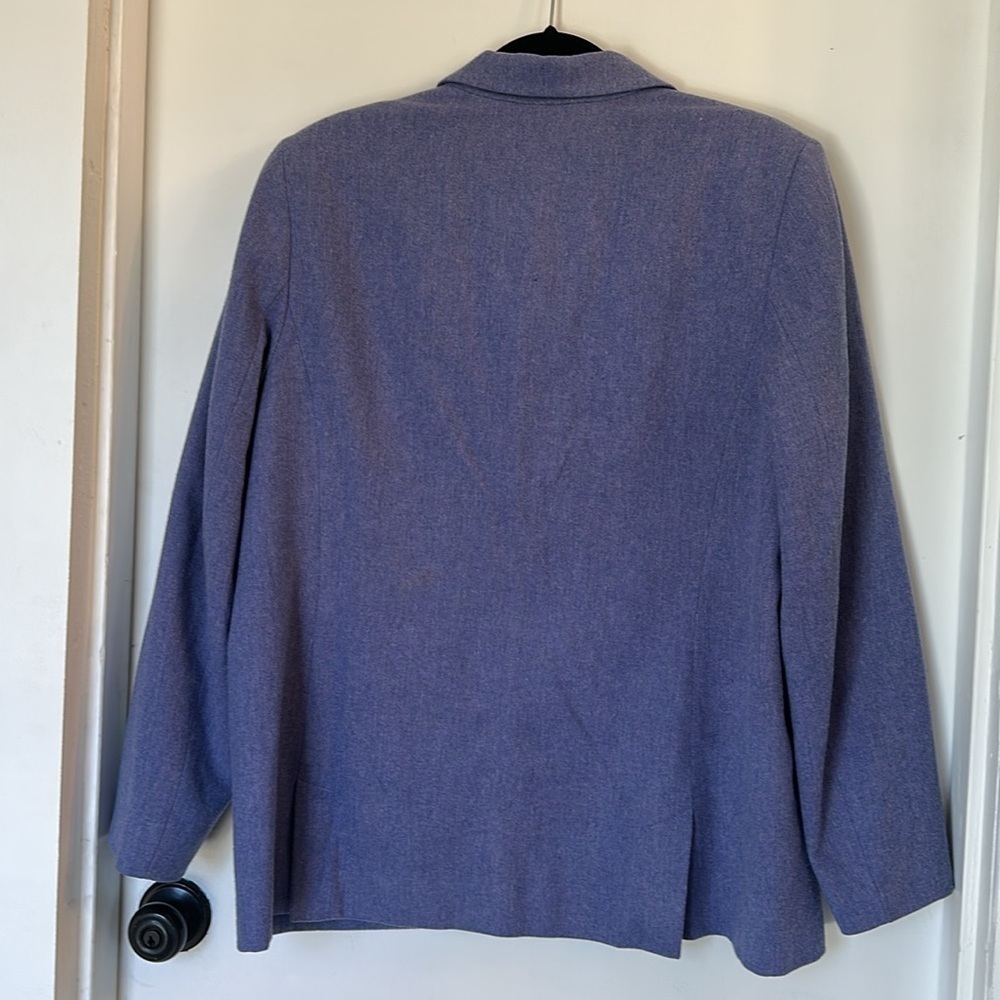 Vintage Pendleton 100% Virgin Wool Blazer Jacket Button Front Women Size 16 Blue - Picture 5 of 6